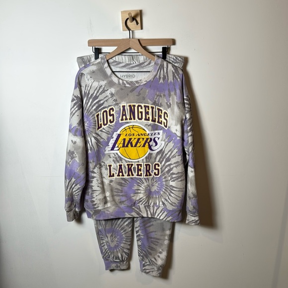 Hybrid Apparel Los Angeles LA Lakers NBA Basketball Sweatshirt Sweatpants XL/XXL - Picture 1 of 16